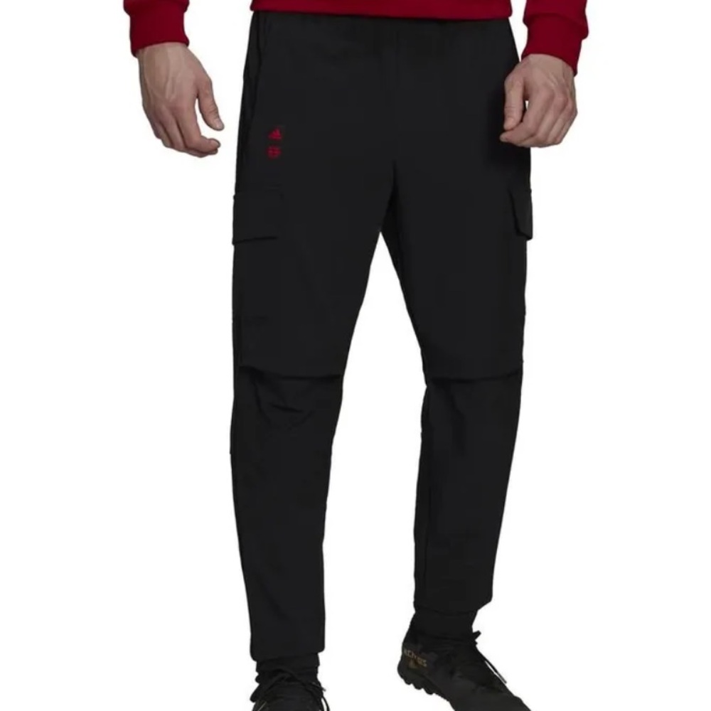 Adidas Men's New York Red Bull Black‎ Cargo Travel Regular Fit Pants size 3XL